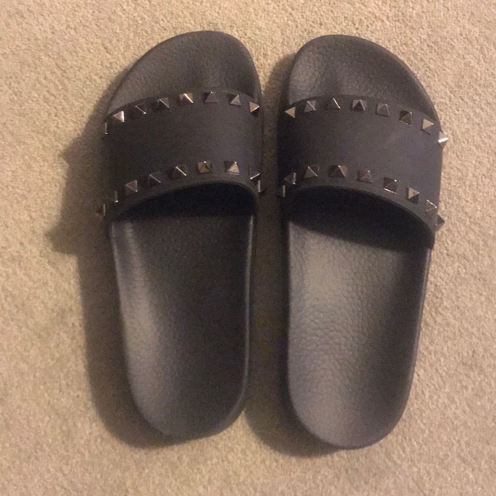 Valentino Rockstud Slide Sandal